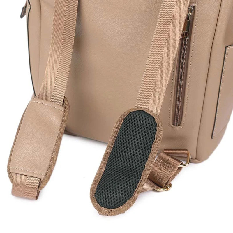 Leather Diaper Backpack All-In-One