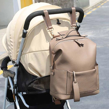 Leather Diaper Backpack All-In-One